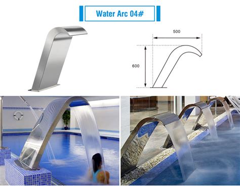 China Artificial Stainless Steel Swimming Pool Water Blade Cascade