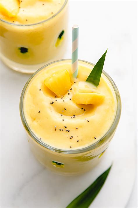 Mango Pineapple Banana Smoothie Easy Healthy Vegan The Simple