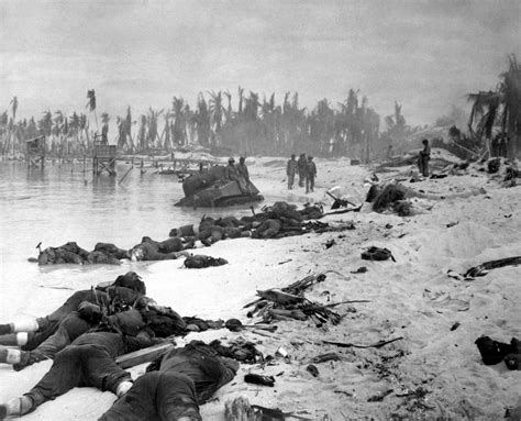 World War Ii In Pictures — View Of The Beach Of Betio Island Tarawa