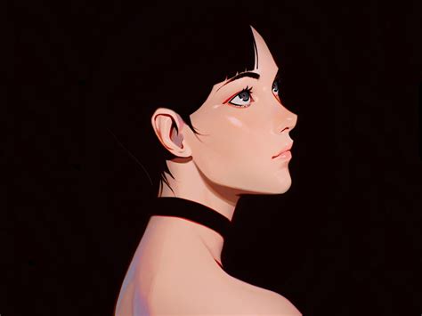 Vaporwave Women Anime Girls Anime Portrait Digital Art Face Ilya