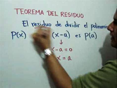 Teorema Del Resto Ejemplos Y Ejercicios