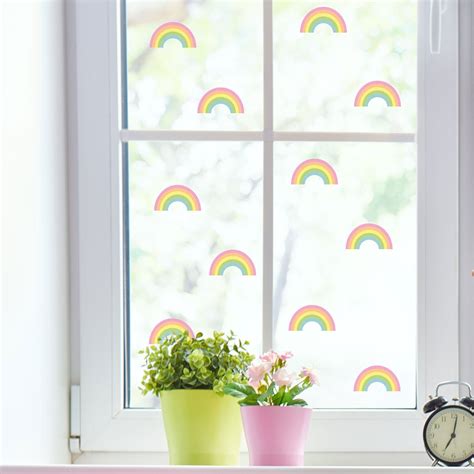 Pastel Rainbow Stickaround Window Stickers Rainbow Window Etsy