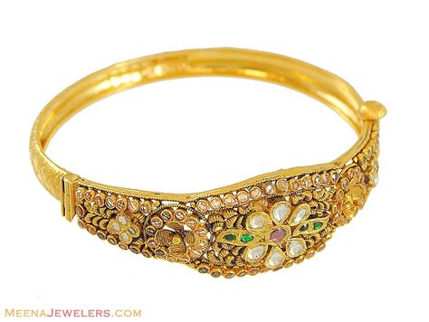 22k Gold Antique Banglekada Baan7887 22k Gold Banglekadain