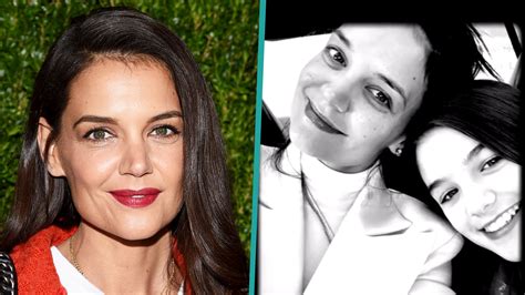 Watch Access Hollywood Interview Katie Holmes Shares Rare Selfie With Year Old Look Alike