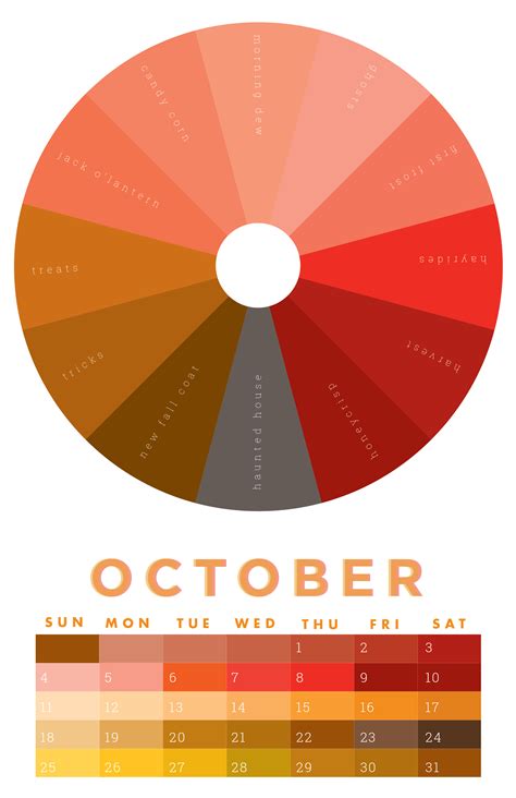 There are just two colors covered for physical hazards: The colors of October | January colors, Color palette, Color
