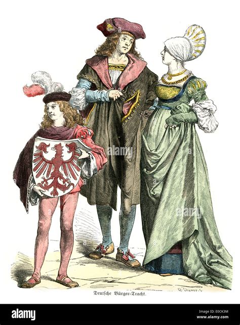 Traditional Costumes Of Germany In The 16th Century Noble Couple And