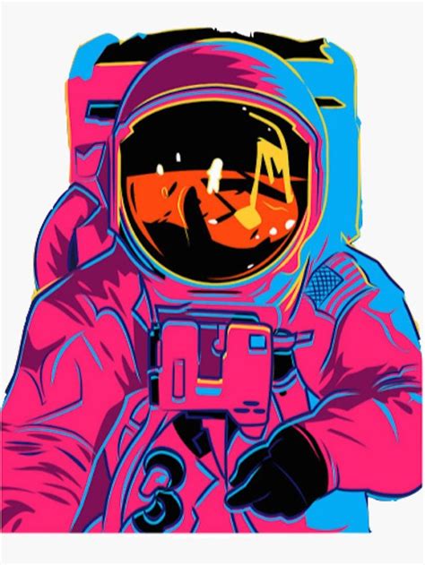 Trippy Rainbow Astronaut Sticker By Xxxlemonade™ Designs Astronaut