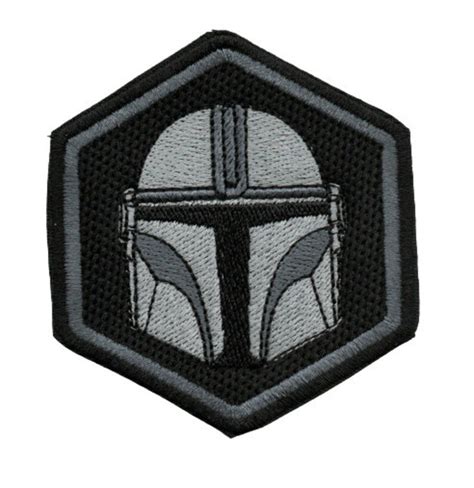 Star Wars Morale Patch The Mandalorian Helmet Din Djarin Stone Etsy