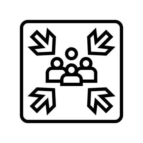 fire assembly point emergency line icon vector illustration 26819770