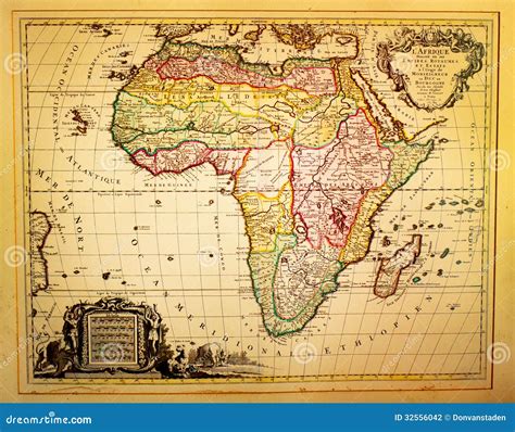 Vintage Map Of Africa Stock Photography Image 32556042