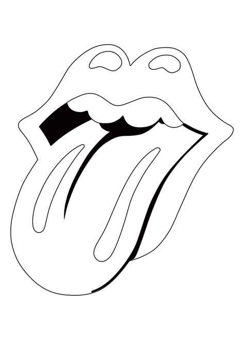 Dibujos Para Colorear Pintar Imprimir Rolling Stone Logo