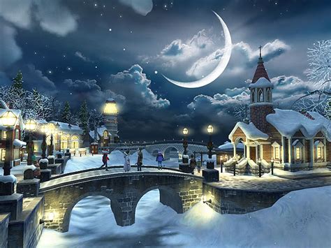 Free Download Christmas Winter Snow Landscapewallpapermoon Photo Snow