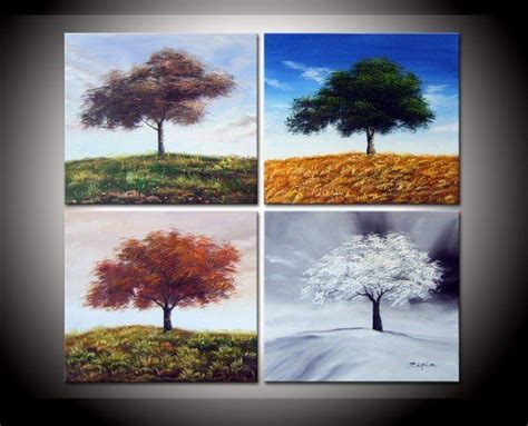 The digital art may be purchased as wall art, home decor, apparel, phone cases, greeting cards, and more. Hand Painted Four seasons top tree oil wall art decoration ...