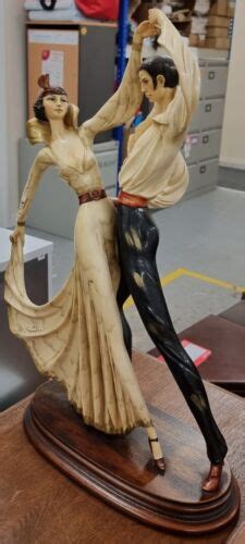 A Santini Tango Dancersspanish Dancing Couple Large Statue Circa