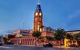 Belleville City Hall at night in Belleville, Ontario Canada. September ...