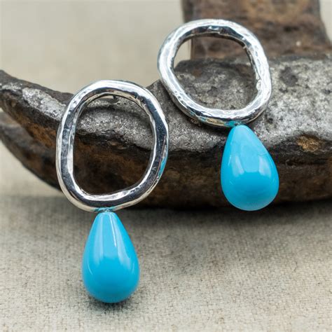 Turquoise Dangle Earrings Sheila Corkery Jewelry Design