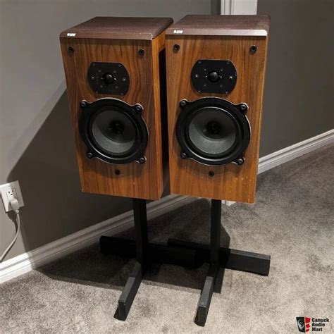 Bandw Dm22 Vintage Speakers With Metal Stands Photo 4685788 Canuck