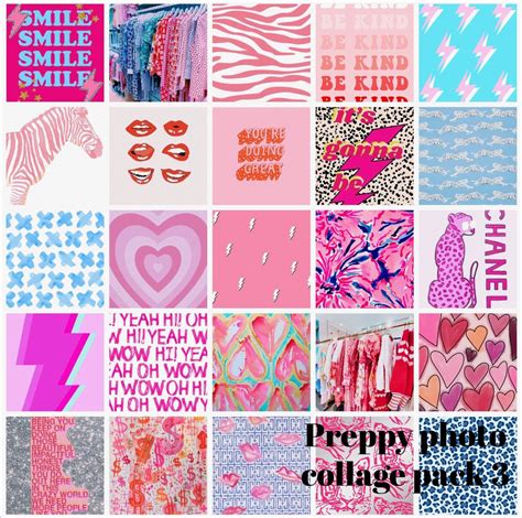 Preppy Photo Collage 25 Photos In Each Pack Etsy Sweden