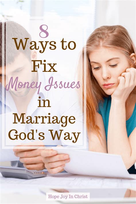 Money Issues In Marriage 8 Ways To Fix Gods Way Hope Joy In Christ Marriage Devotional
