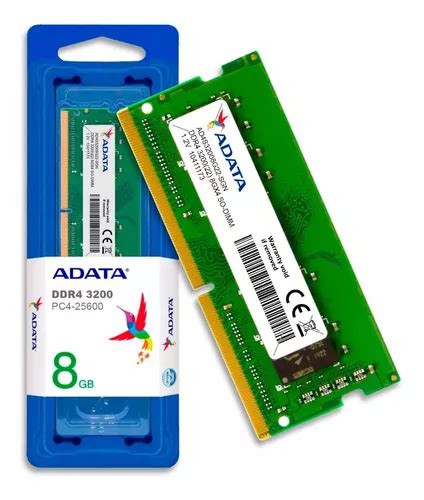 Memoria Ram Notebook Ddr4 8gb Adata So Dimm Ad4s32008g22 Sgn Envío Gratis