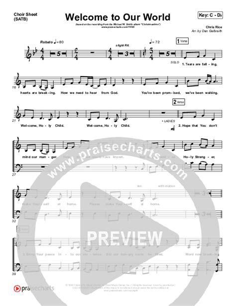 Welcome To Our World Choir Sheet Music Pdf Michael W Smith