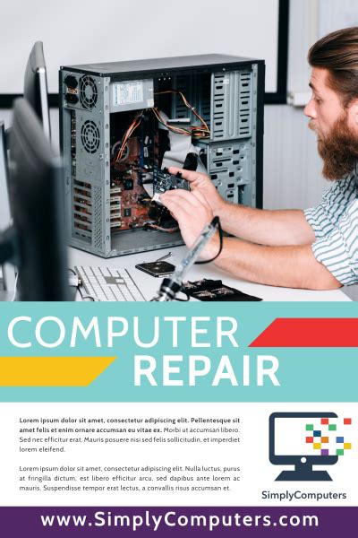 Computer Repair Poster Templates Mycreativeshop