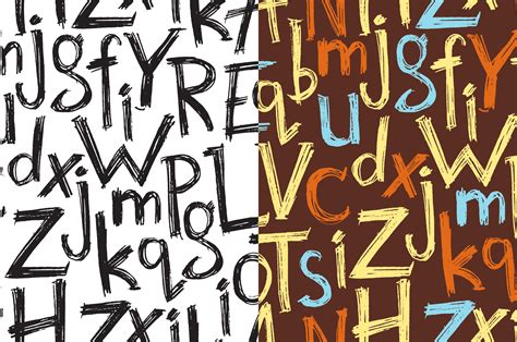 Vector hand drawn latin alphabet (2317) | Illustrations | Design Bundles