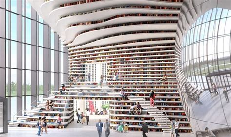 Bergaya Futuristik Begini Tampilan Perpustakaan Paling Kece Di Dunia