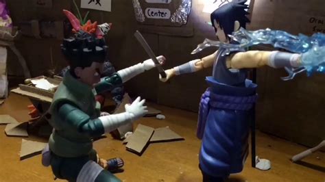 Naruto Stop Motion Sasuke Vs Rock Lee Youtube