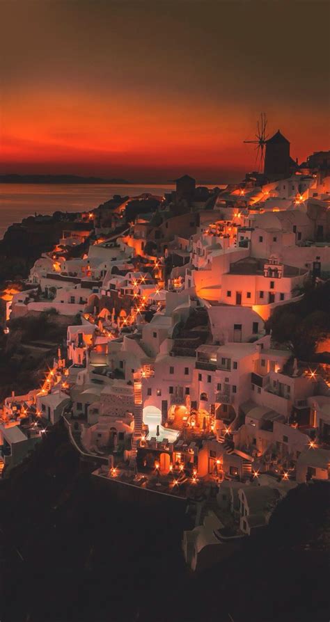 Sunset In Santorini Places To Travel Greek Islands Vacation