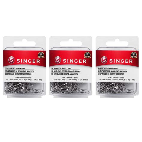 Singer Safety Pins Assorted Sizes 3 Pack Home And Kitchen