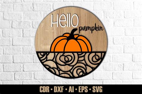 Hello Pumpkin Door Sign Svg 2158108