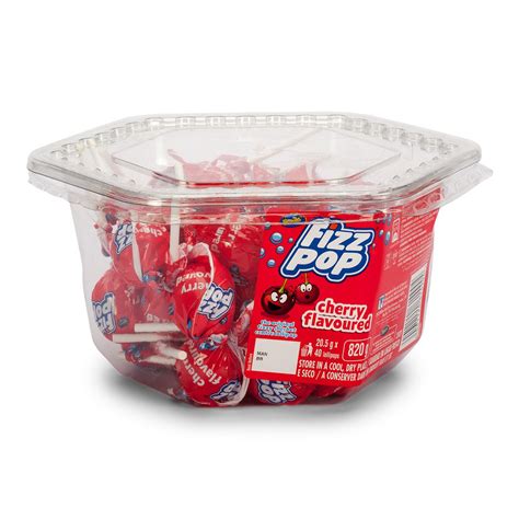 Fizz Pop Cherry Flavoured Lollipops 40 Units Shop Today Get It