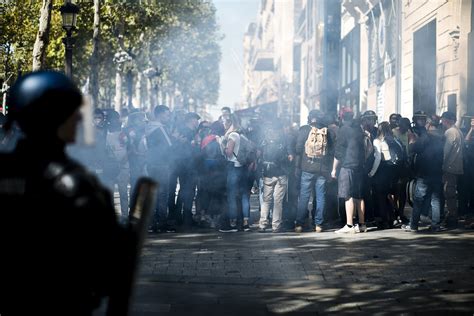 Paris Police Repeatedly Use Tear Gas On Day Of Protests