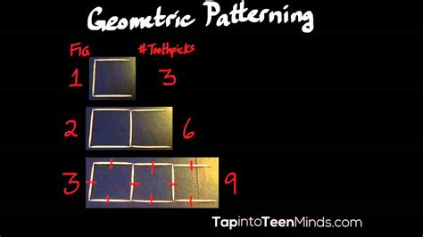 Geometric Patterning With Toothpicks Part 2 Grade 6 Patterning And