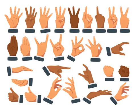 hands and gestures vector art stock images depositphotos