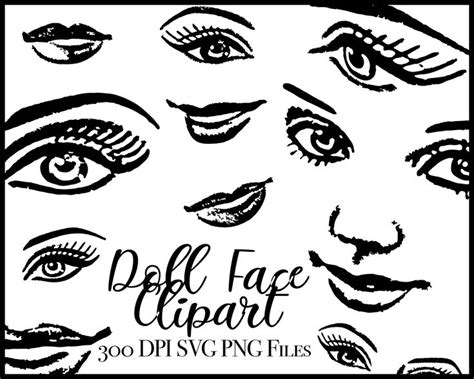 Doll Face Clip Art Doll Clip Art Faces People Beauty Fashion