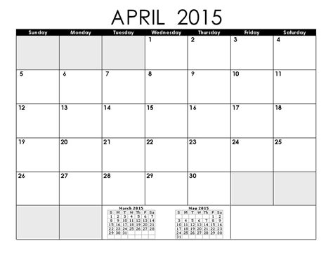 Holiday Of April 2015 Calendar Fort Pierce Central
