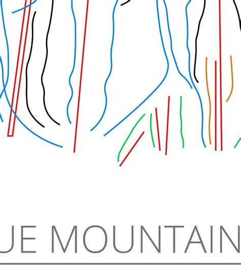 Blue Mountain Ski Trail Map Trail Map Print In Sizes Etsy