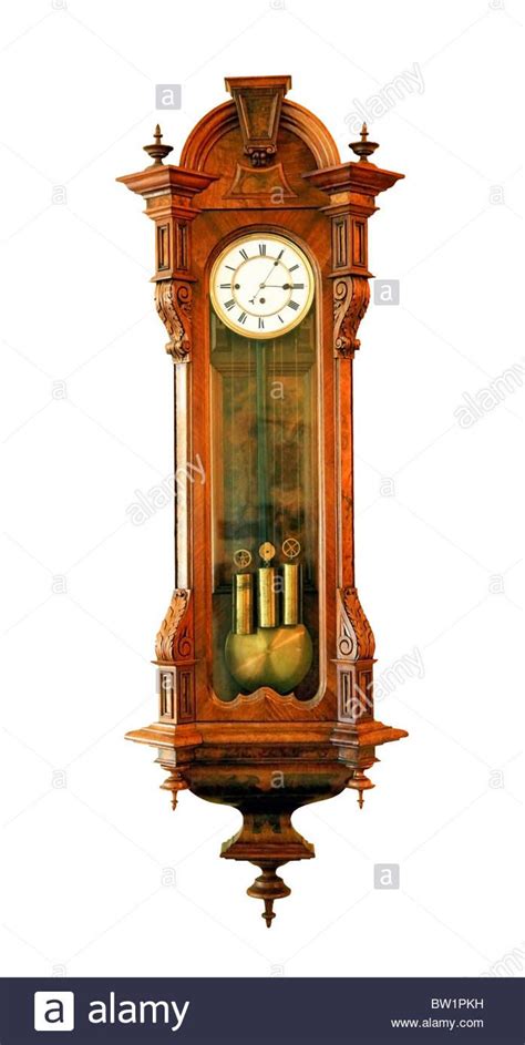 Antique Clock Isolated On White Stock Photo Alamy Antique Clock