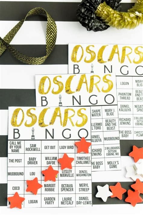 This Oscar Bingo Game Is Perfect For An Oscar Viewing Party Oscar Party