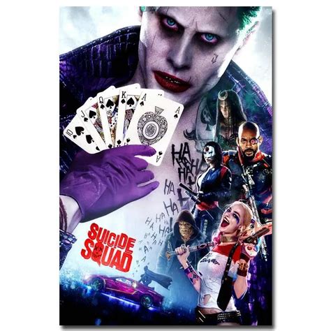 Joker Suicide Squad Superheroes Art Silk Fabric Poster Canvas Print