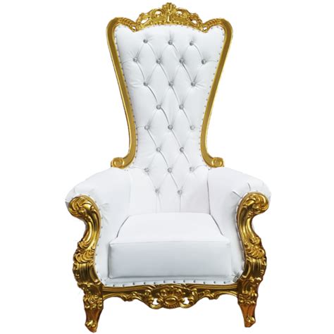 White And Gold Throne Chair Posheventsandrentals