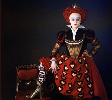 Helena Bonham Carter As The Queen Of Hearts Rgirlswearingbloomers