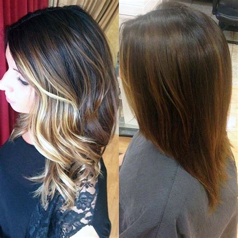 There are many different types of hair coloring styles: 15 New Balayage Dark Hair Before After - Ellecrafts