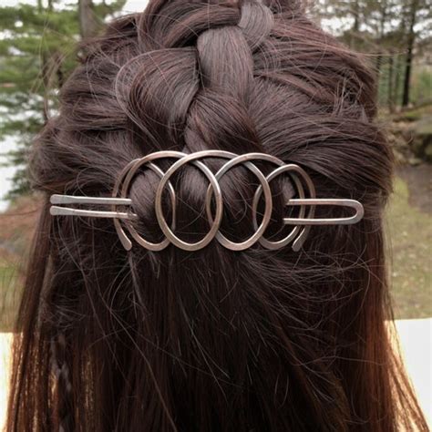 Spiral Hair Pin Barrette With Fork Stick Celtic Hair Pin Etsy