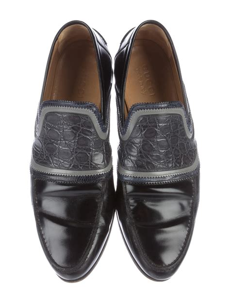 Gucci Alligator Trimmed Loafers Shoes Guc141843 The Realreal