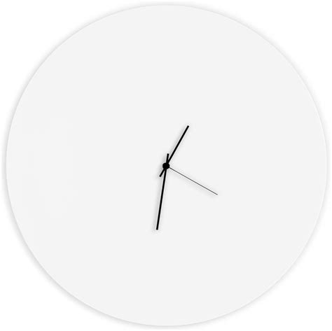 Minimalist White Clock Whiteout Black Circle Clock Large