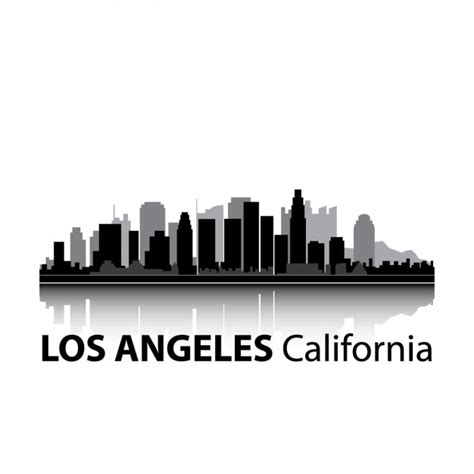Los Angeles Skyline Design Vector Free Download