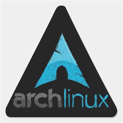 Arch Linux Logo Triangle Sticker Zazzle